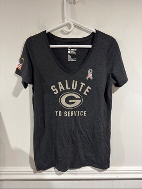 Nike tee Salute to Service Green Bay V-Neck Tee gray athletic large